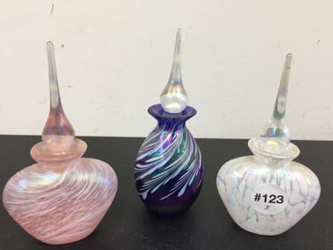 3 Art Glass Perfumes