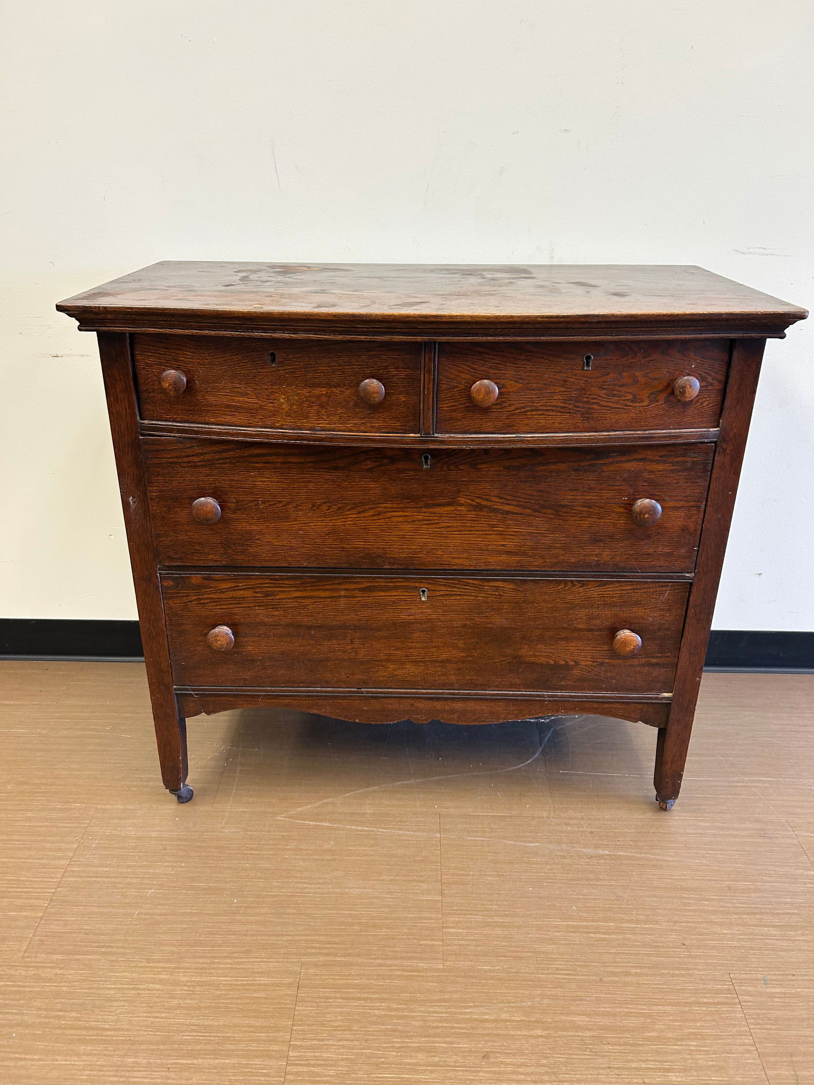 Antique Oak Dresser: 38" x 21" x 34"