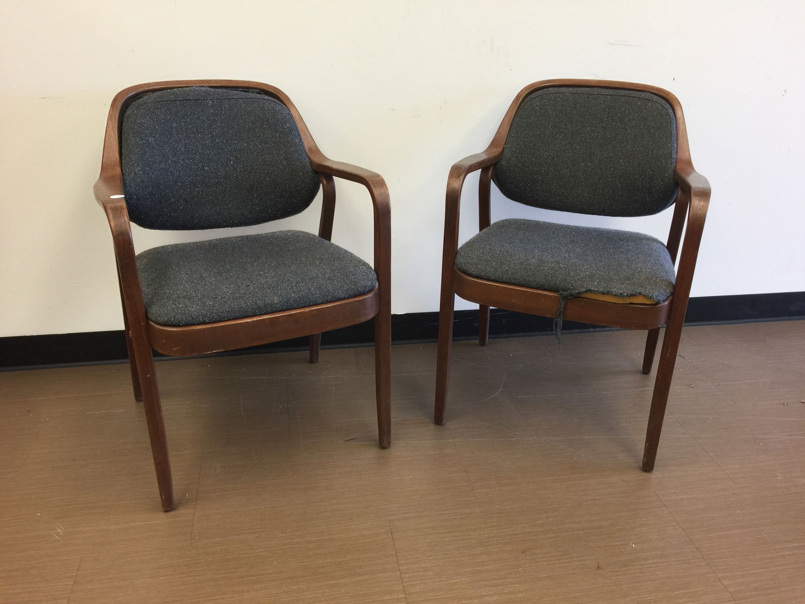 Pair Knoll Arm Chairs (1 of 5)