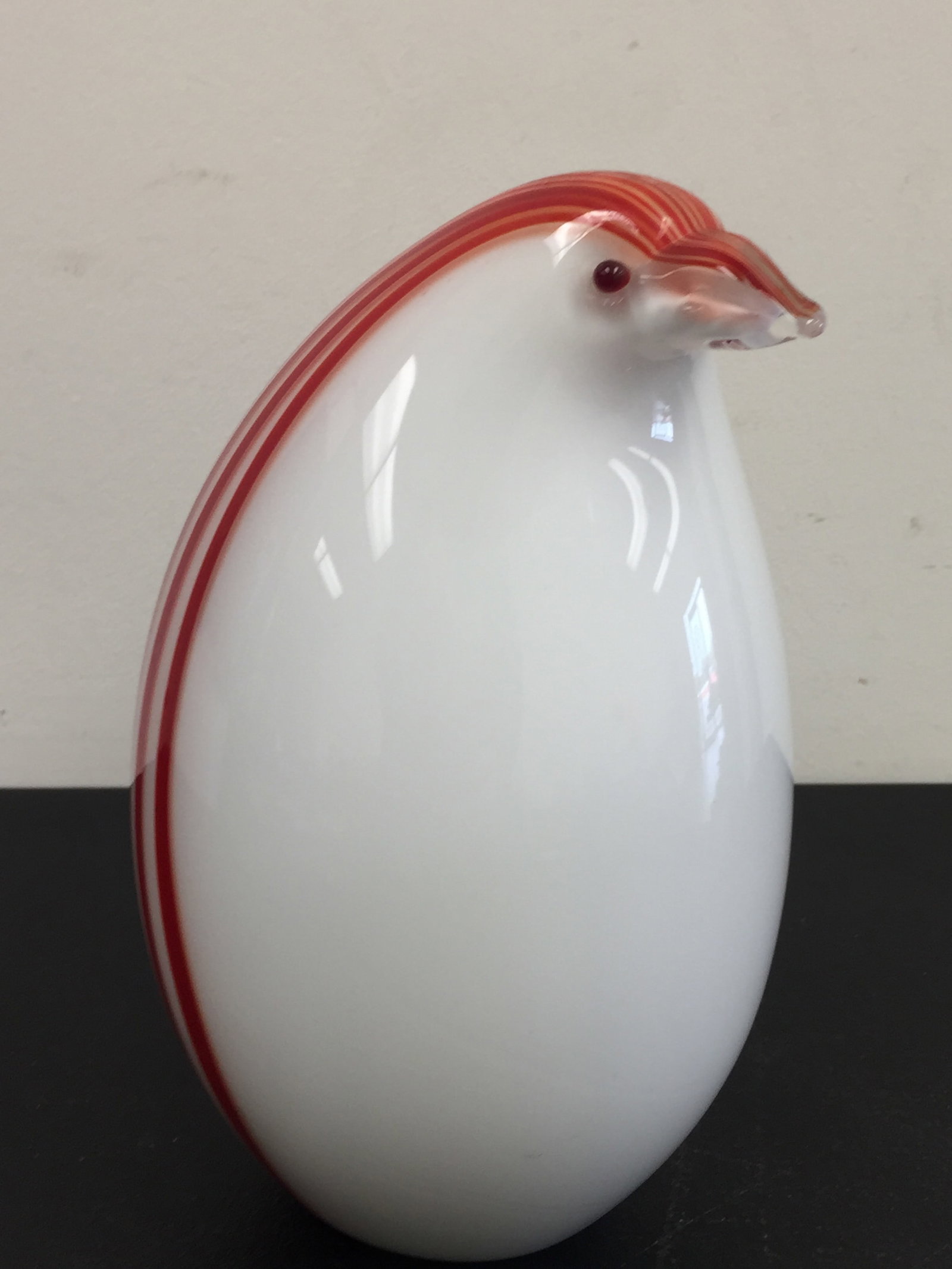 Murano Penguin: 9" x 5".