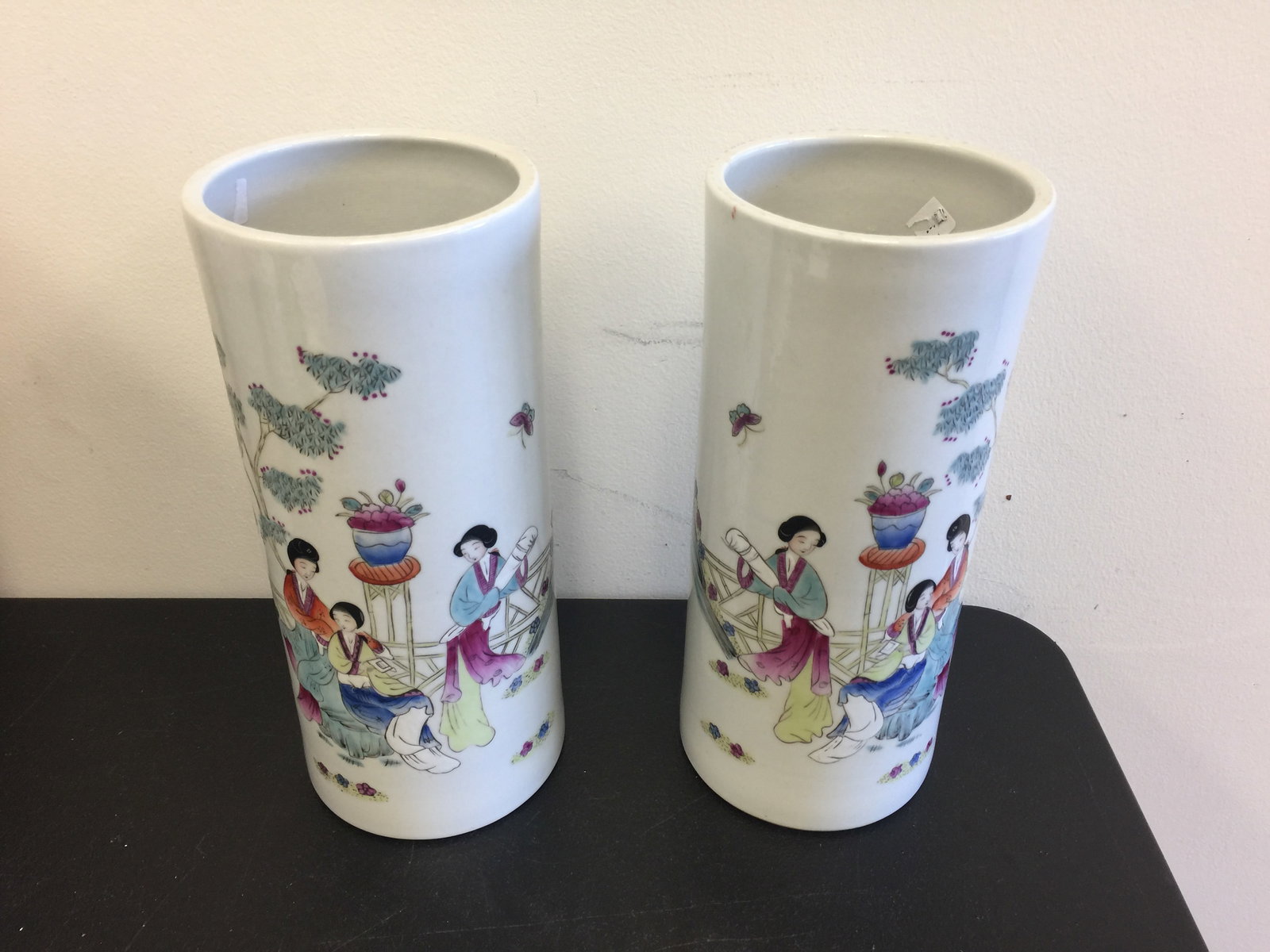 Pair Chinese Ramille Hat/Wig Stands (1 of 7)