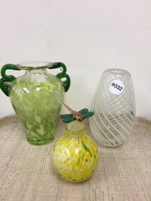 3 Pcs Art Glass