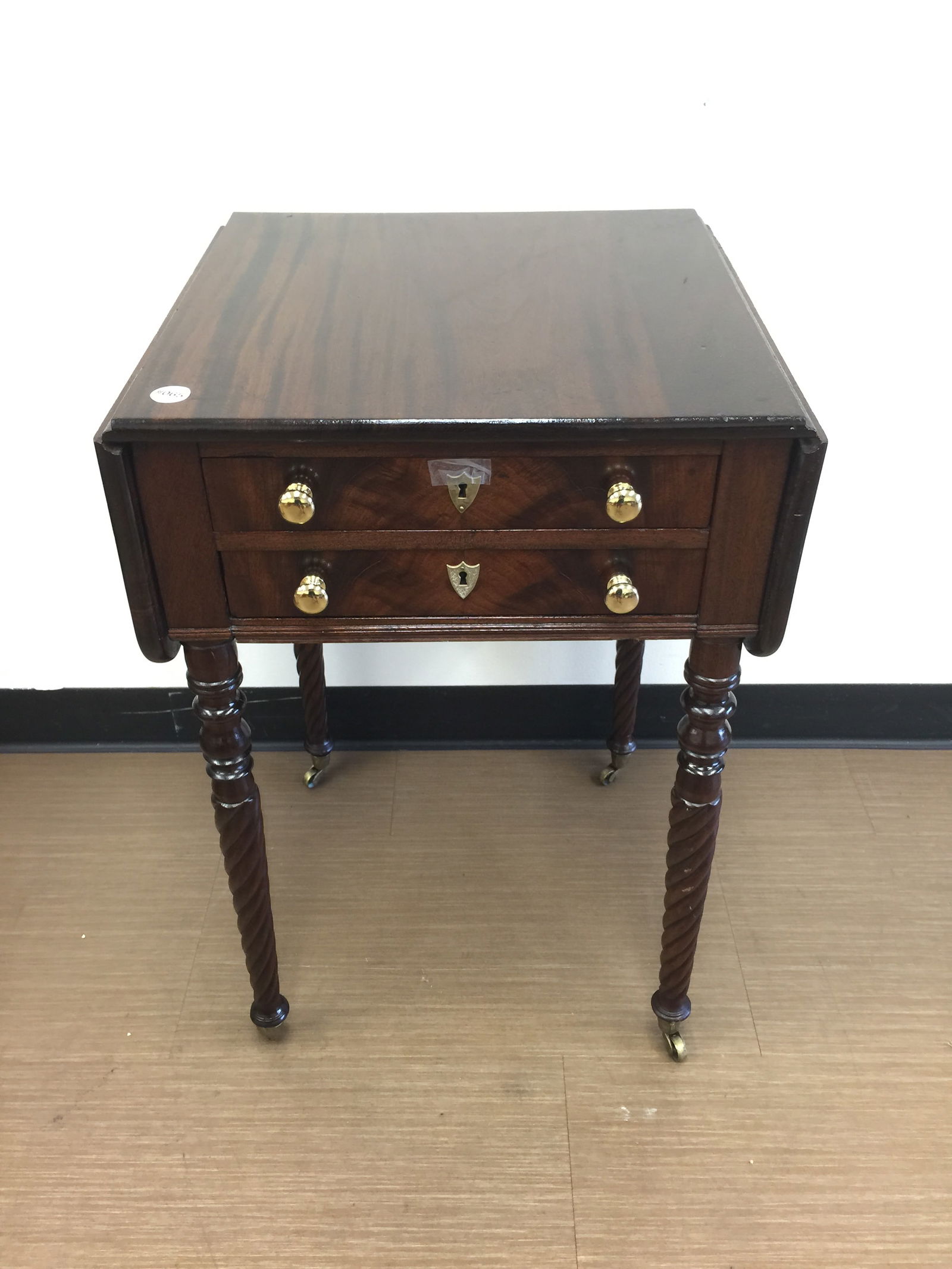 Mahogany Sheraton 2 Drawer Work Table (1 of 5)
