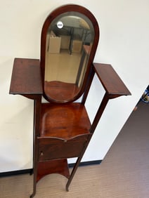 Antique Mahogany Shaving Mirror