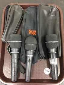 3 Electro- Voice Microphones