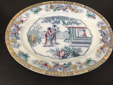 19thC Staffordshire Platter