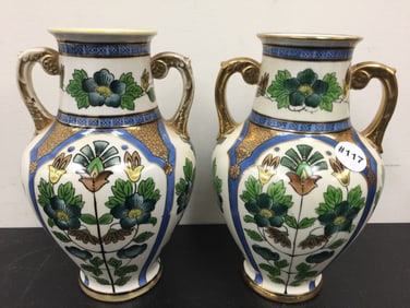 Pair of Art Deco Noritake Vases