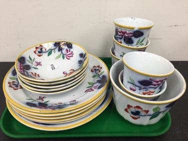 17 Pcs Gaudy Ironstone