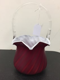 Fenton Amberina Velvet Limited Edition Basket