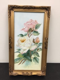 Limoges Artist Signed Porcelain Plaque
