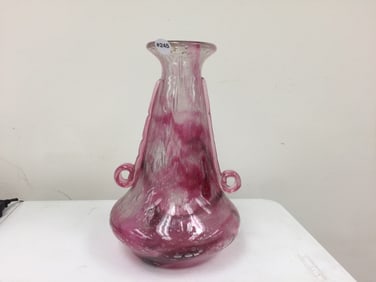 Heavy Blown Art Glass Vase