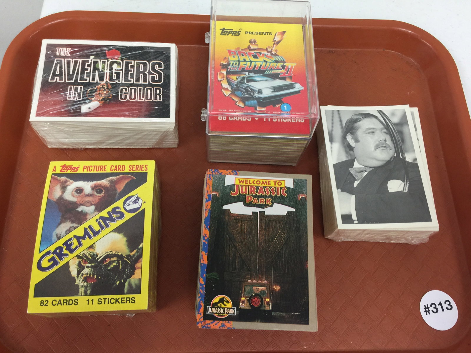 Vintage Collector Cards: Includes Jurassic Park, Gremlins, avengers and Back to the Future II.