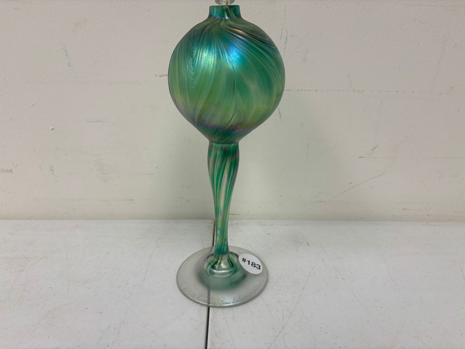 Art Signed Art Glass Lamp (1 of 4)