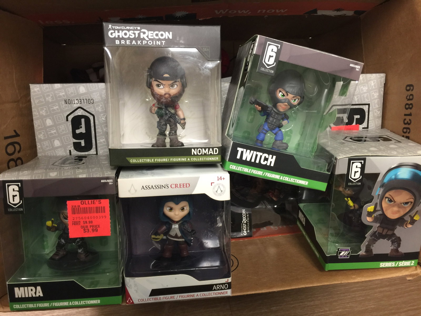 Action Figure Lot: all nib, assisans creed, 6 collection plus.