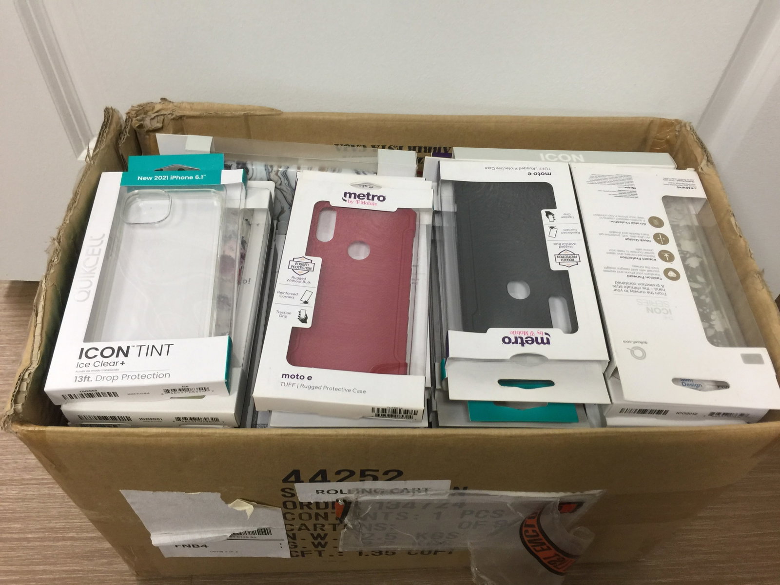 Cell Phone Accesories: cases, screen protectors plus. mainly android. NIB.