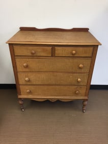 Antique Chest with Tiger Maple