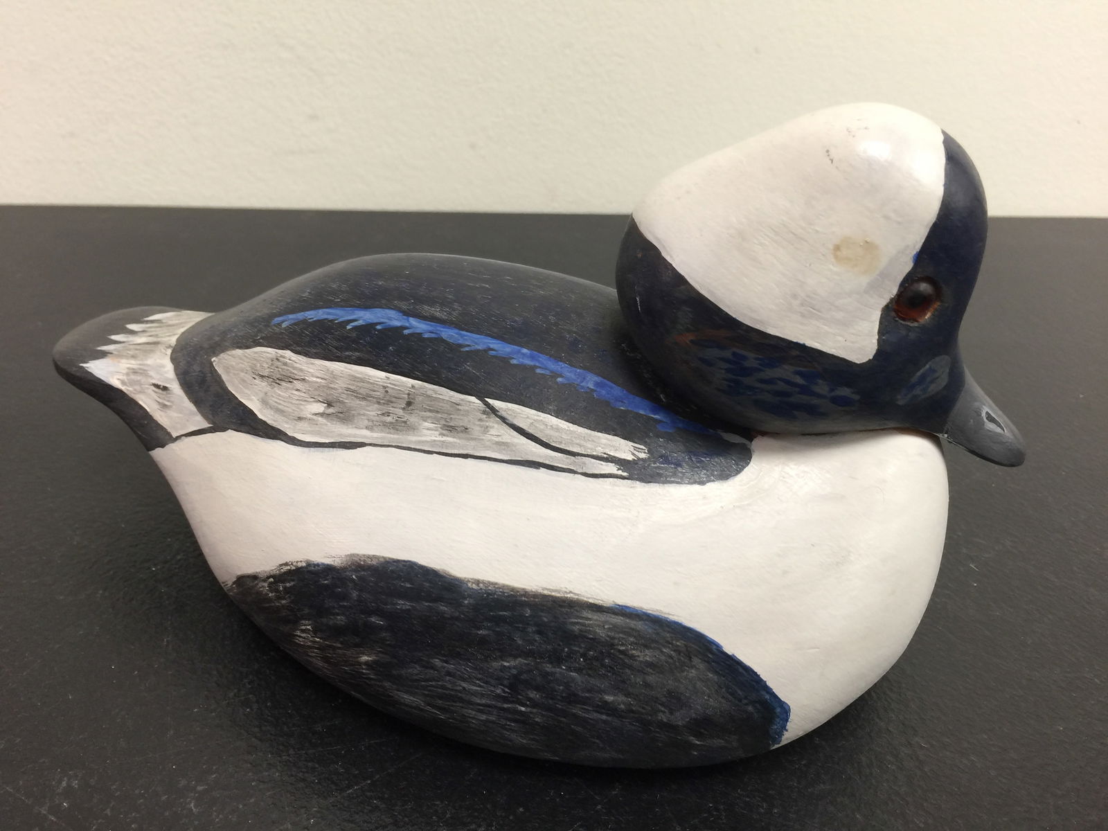 Signed Decoy: "Buffled head" 9" L.