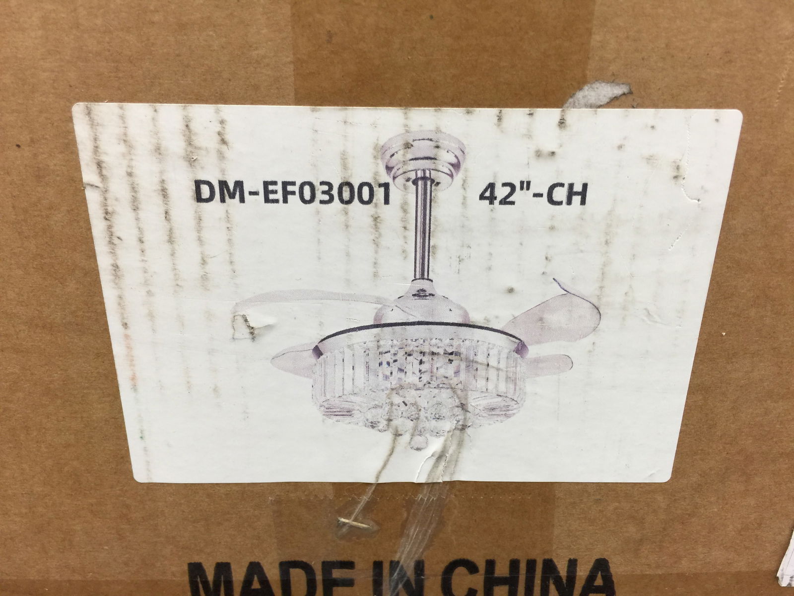 Modern Ceiling Fan Chandelier: nib.