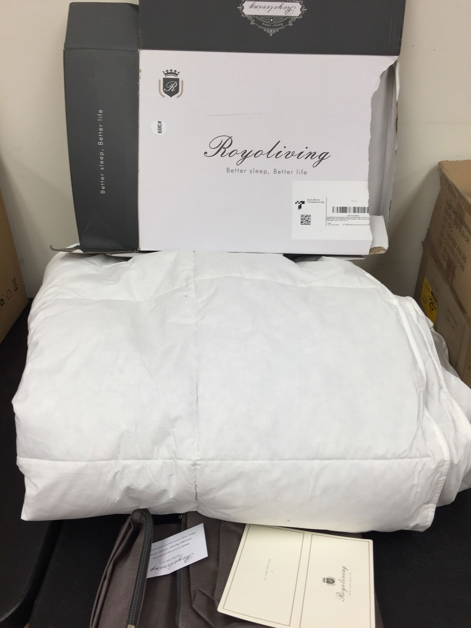 Royal Living Queen Size Down Comforter (1 of 2)