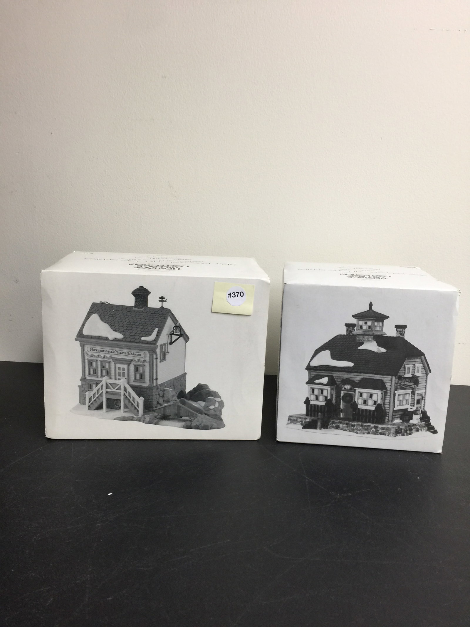2 Department 56 New England Village Series: Chowder House & Navigational Charts & Maps both in original boxes