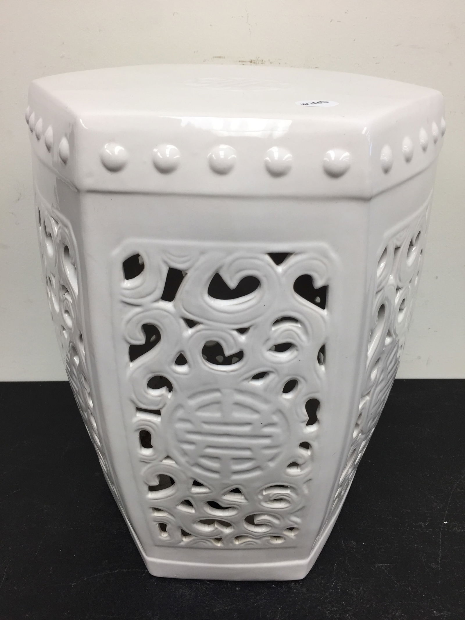 Asian Garden Seat: hexagonal, 16"H.