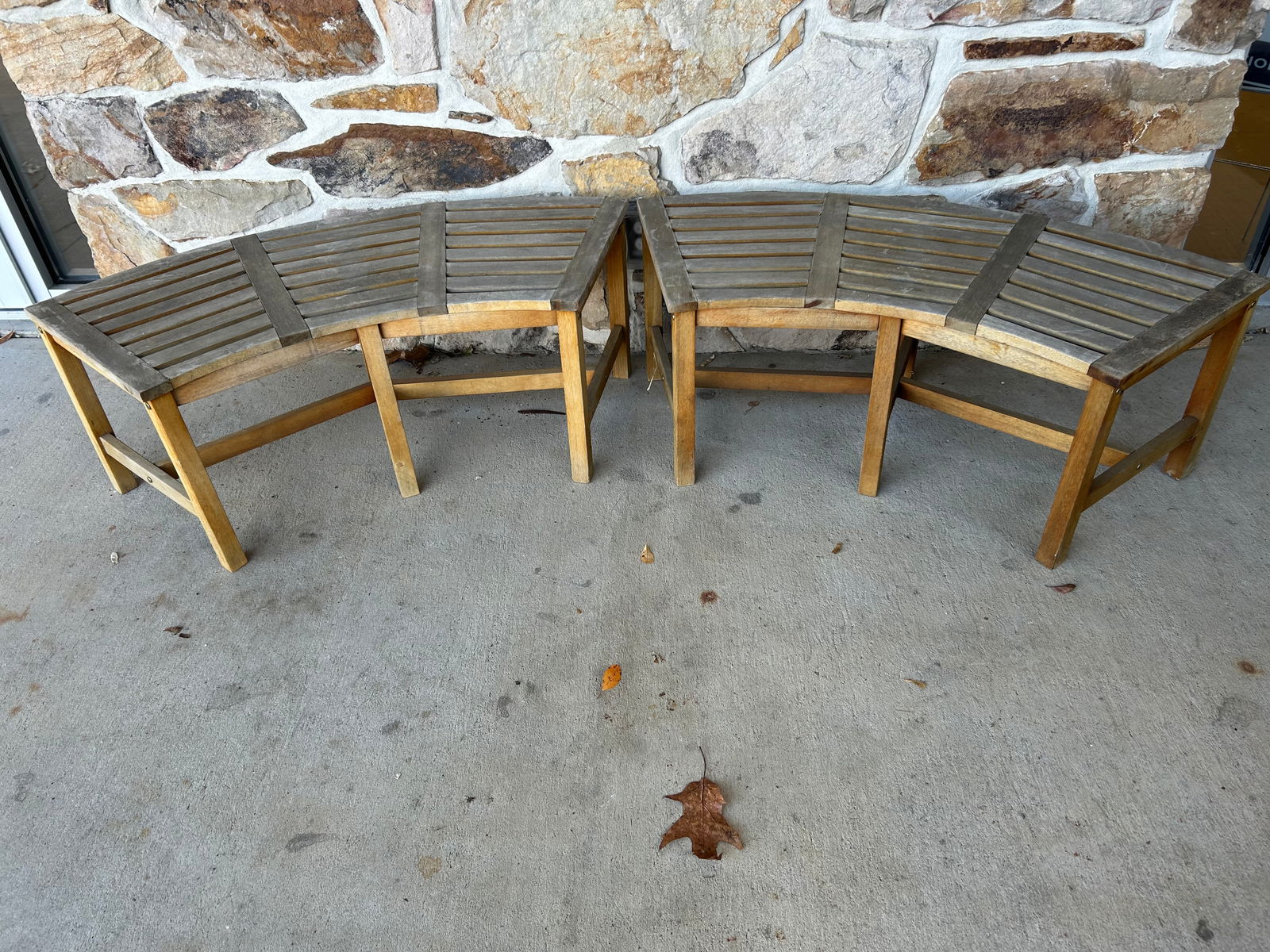 Pair of Improvements Teakwood Benches (1 of 9)