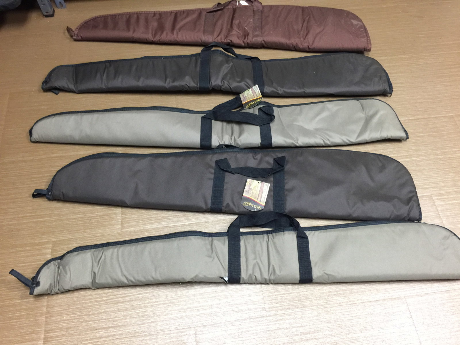5 Long Gun Cases: all are soft, largest is 51" and smallest is 46"