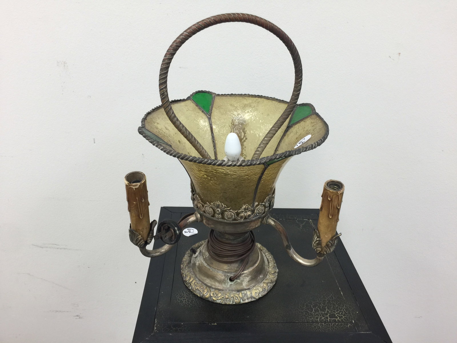 Art Deco Lamp: Acrylic shades, 15" H