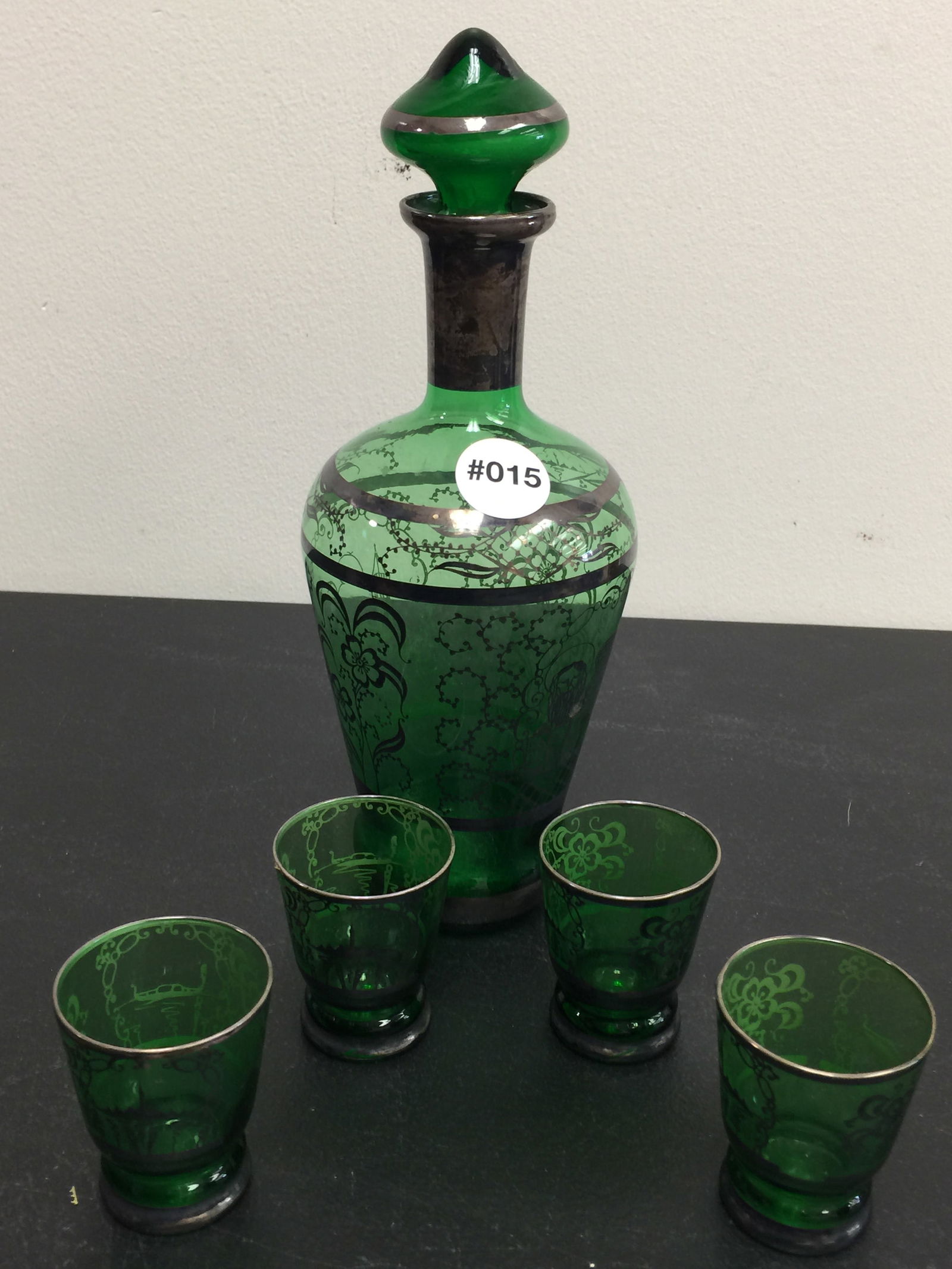Silver Overlay Cordial Set (1 of 6)