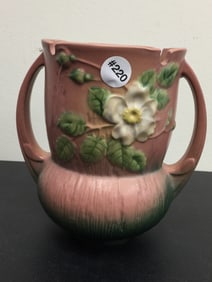 Roseville White Rose Vase