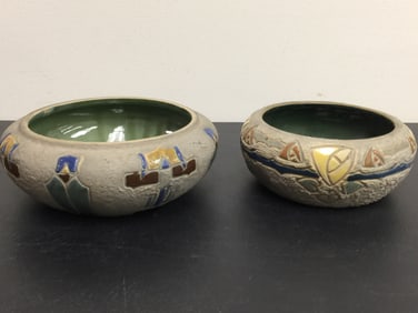 (2) Roseville Mostique Bowls
