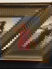 German Painted Porcelain Portrait Plaque