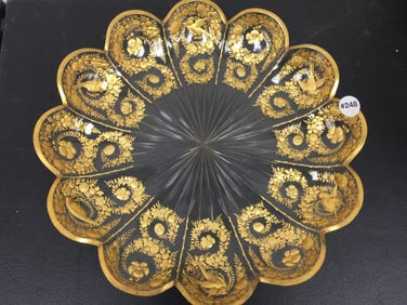 Moser Enamel Scalloped Platter