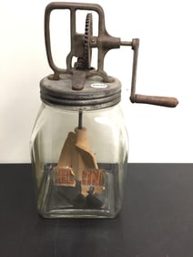 Elgin Glass Butter Churn