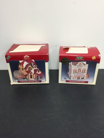 2 Lemax Porcelain Houses