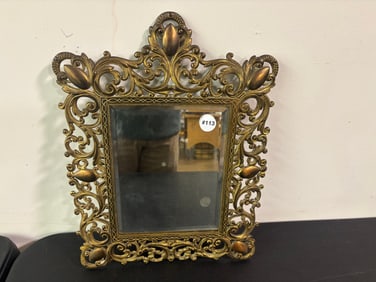 Antique Cast Iron Mirror