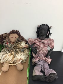 2 Vintage Rag Dolls