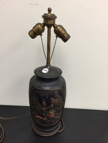 Vintage Japanese Bronze Table Lamp