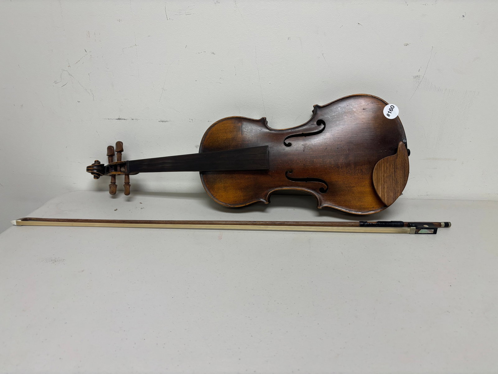Antoninus Stradivarius Violin: 1721 copy with label, with bow, 24"L.
