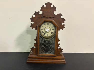 Carved Gingerbread Mantel Clock