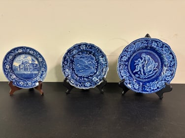 Historical Blue Staffordshire Plates