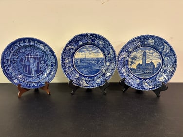 Historical Blue Staffordshire Plates