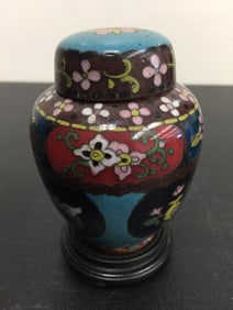 Antique Cloisonne Lidded Jar