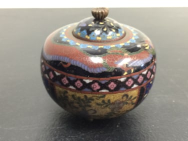 Antique Cloisonne Lidded Jar