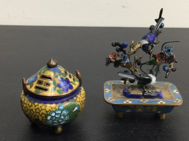 2 Pcs Cloisonne