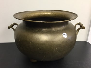 Antique Dovetailed Brass Jardinere