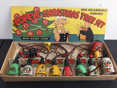 Vintage Popeye Christmas Tree Light Set