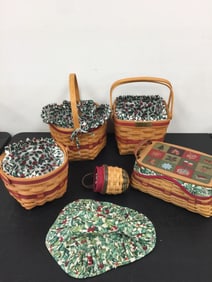 5 Christmas Longaberger Baskets