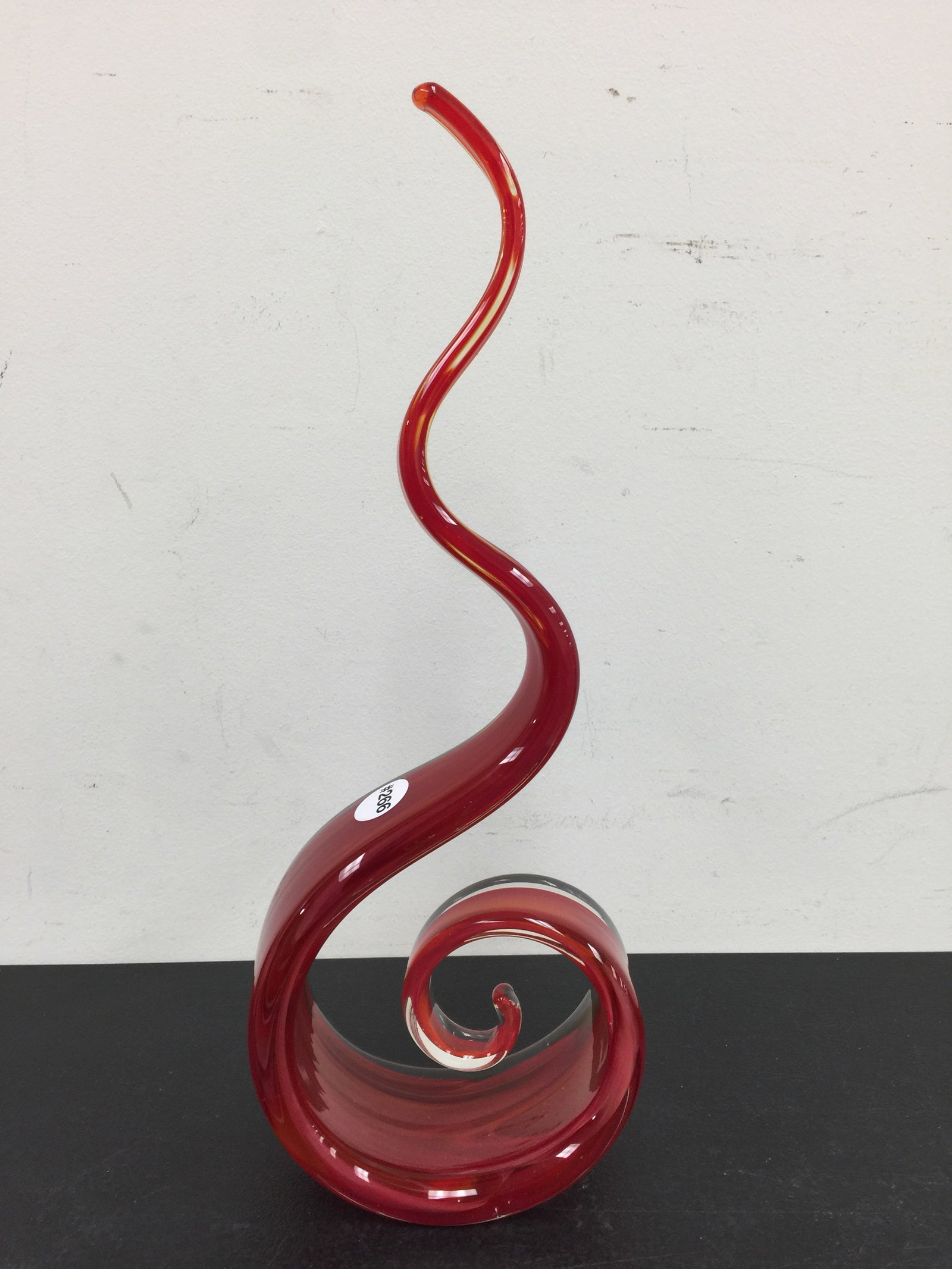 Murano Mid Century Swirl Sculpture: 17"H.
