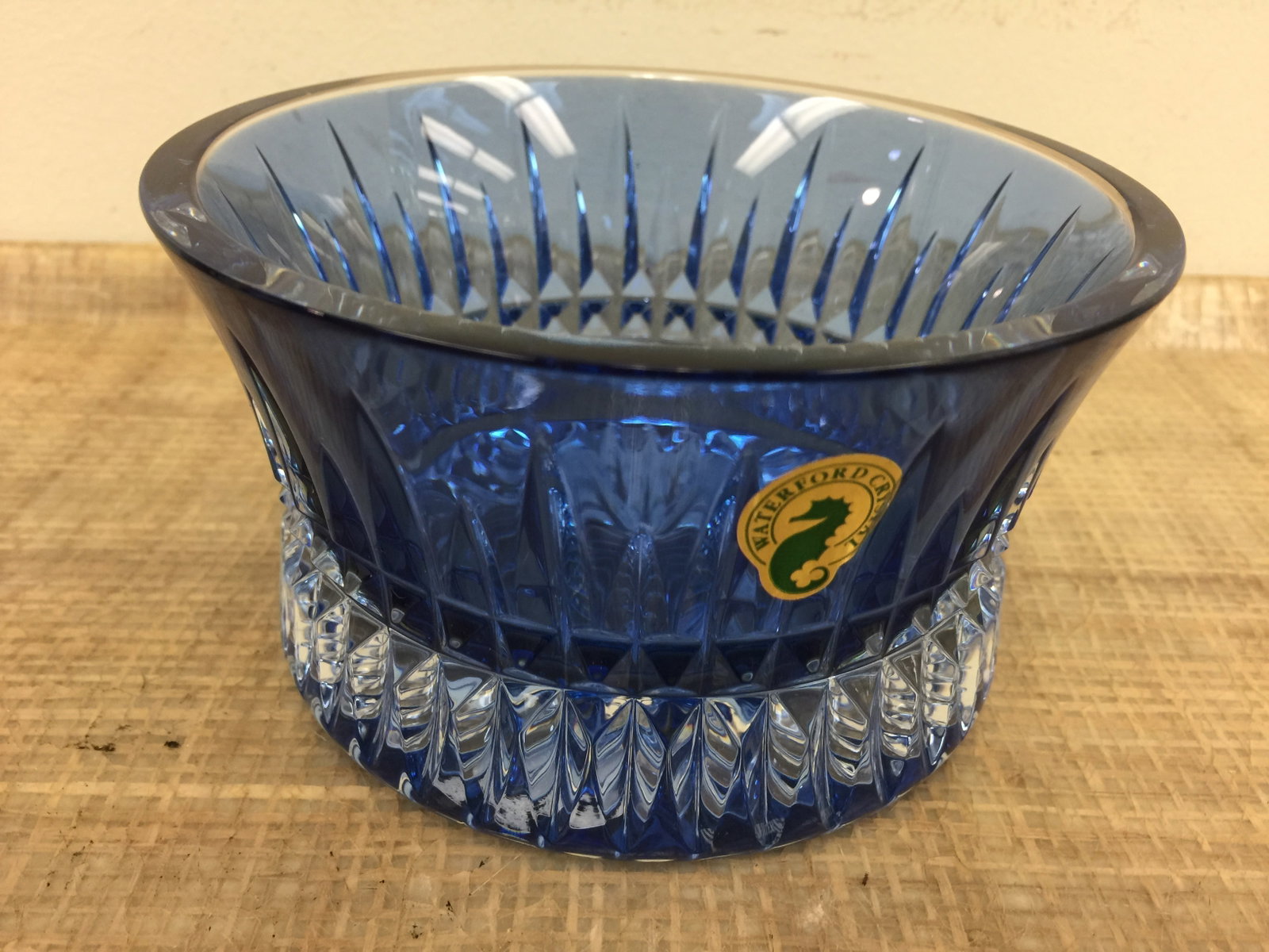 Waterford "Diamond Sapphire" Lismore Bowl: marked, 5"W.